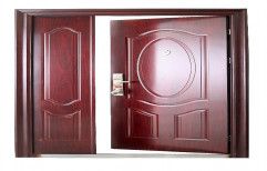 Brown Powder Coated Security Steel Door for Home