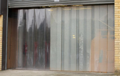 Plain Transparent Outdoor PVC Strip Curtain, Thickness: 3 Mm