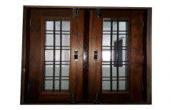 Brown Modern Sagwan Wood Window, Rectangular, Size/Dimension: 4 X 2 Feet (H X W)