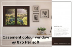 Residential Mahagony UPVC Casement Windows, Glass Thickness: 6 Mm