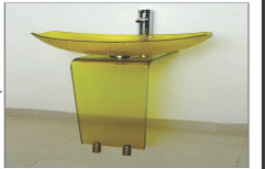 Sparkle Glass L Bends Wash Basins, For Bathroom