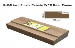 Brown Rectangular 5x2.5 Inch Single Rebated WPC Door Frame, For Residential & Commercial