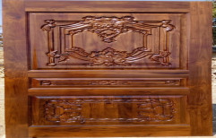 Interior Finished Carved Teak Wood Door CNC design