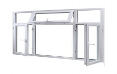 White One Side Open UPVC Combination Window, Thickness Of Glass: 5-10 mm