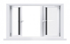 White UPVC Sliding Window, Glass Thickness: 4mm