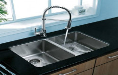 Double Undermount Nirali 2 Bowls Stainless Steel Kitchen Sink, Thickness: 1 mm