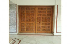 Exterior Stylish Teak Wooden Doors, Size: 7-8 feet , Thickness: 35 mm