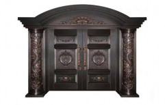 Heat Transfer Paint Steel Security Single Doors, Thickness: 70mm