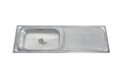 Hindware Platino 304 Grade Stainless Steel Silver Single Bowl Kitchen Sink, 32x20x8 inches