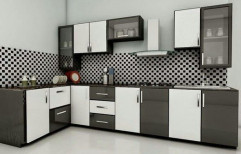 L Shape Residential Kaka PVC Modular Kitchen, Warranty: 5-10 Years