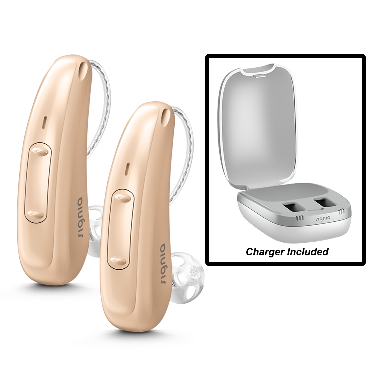 Signia Rechargeable Pure Charge And Go 5x Ric Bte Hearing Aid 5554