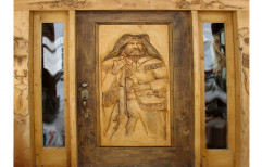Mountain Man Carved Door
