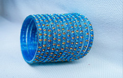 Blue Topaz Glass Bangles