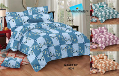 Cromoscape Multicolor Cotton Double Bedsheets