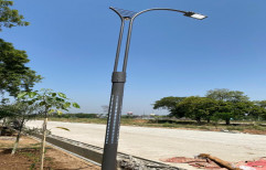Dual-Arm Cool White Aluminium Decorative Street Light Pole