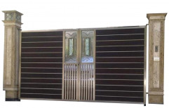 Hinged Modern Stainless Steel Main Gate, For Residential & Commercial
