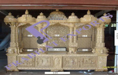 Indoor Golden Wooden Marble Temple Swaminarayan, For Home