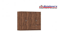 Krishnas Decor Brown Wooden Wardrobe