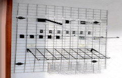 Mild Steel Wall Mounted Grid Display Rack