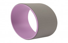Plain Grey and Purple PP Yoga Wheel, Thickness: 25mm