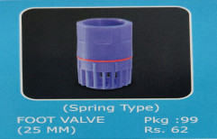 Plastic Supreme Foot Valve, For Water, Size: 25mm