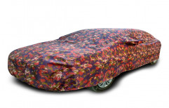 Polyester Brown Green And Blue Printed Car Body Cover
