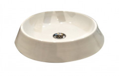 Round White Bathroom Ceramic Table Top Wash Basin