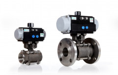SS Gas Pneumatic Rotary Actuator Operated 2 PCS Design Ball Valve, Model Name/Number: Linet, Size: 2 Inch