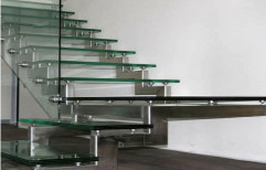 Toughened Modular Glass Staircase, Thickness: 10 mm