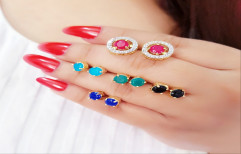 Artificial Diamonds Daily Wear Anshi Art Ladies American Diamond Stud Earrings