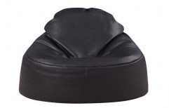 Couchette Large Chair Beanbag Cover (Leatherette) (Black)