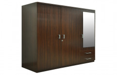 Dowell Brown Bedroom Wooden Wardrobe, For Home