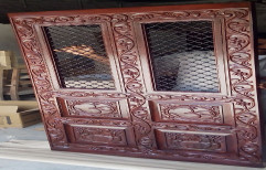 Finished Traditional Carved Teak Wood Door for Home