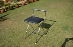 Galaxy Black,Silver Garden Steel Chair
