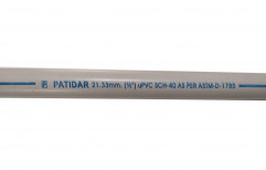 Patidar 21.33mm White UPVC Pipe