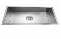 Rectangular Steel Hand Made Ss Sink, For Kitchen, 24" X 18" X 10"