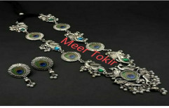 Silver Party Beautiful Jewellery Sets Peacock Necklace Set