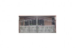 Stainless Steel Hinged Gate, Size: 8 X 7 Feet