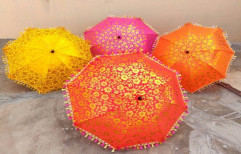 Wholesale Lot Golden Printed Indian Wedding Umbrella