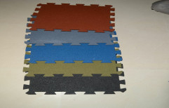 Asian Flooring Rubber Interlocking Tile, 20-25 mm, for Flooring
