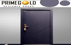 Black Steel Safety Door, For Residential, Thickness: 70 Mm