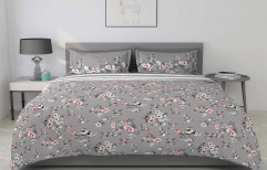 Cotton Double Sleepwell Perluxe 211 Floral Grey Bed Sets, For Home, Size: 2.24 X 1.52 M (bedsheet)