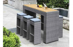 Grey Aluminium Outdoor Wicker Bar Furniture