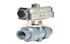 High Pressure Screwed Pneumatic Rotary Actuator Operated UPVC Ball Valve, For Water