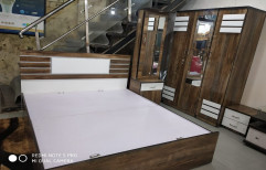 JAIGOPAL STEEL Brown Bedroom Furniture Set, Size: Queen