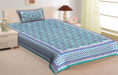 Jaipuri Cotton Cotton floral print Single Bed Sheet, 1+1, Size: 60x90,5ft By 7.5 Ft