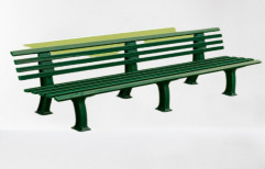 Metal Plain Green Outdoor Bench, For Garden Chair, Size: 145.5 X 49 X74cms