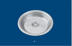 Nirali Stainless Steel Round Bowl Kitchen Sink, Single