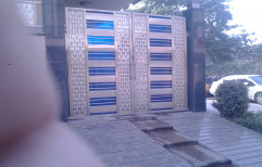 Omkar Enterprises Silver Stainless Steel Main Gate, For Residential