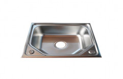 Single Silver Stainless Steel Kitchen Sinks, Size: 550x430 Mm